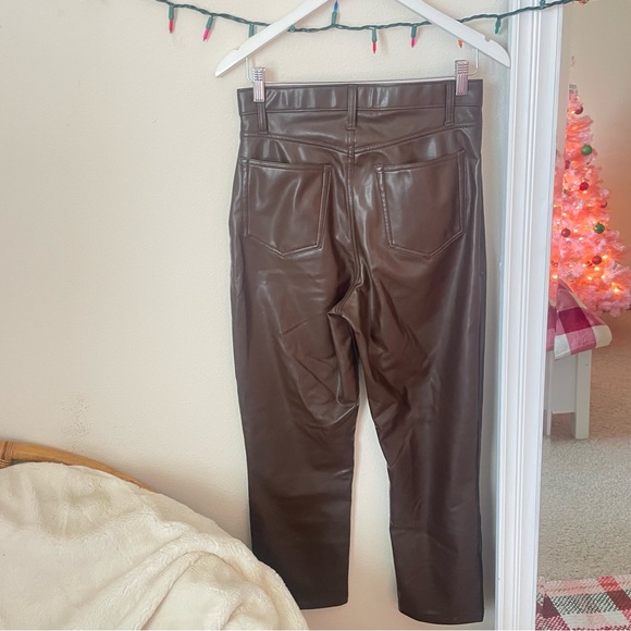 Abercrombie & Fitch The 90s Straight Ultra High Rise Faux Leather Pants - Picture 7 of 7